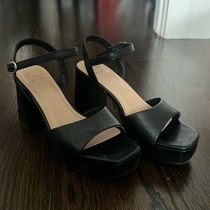 A New Day Black Platform Heels (7)